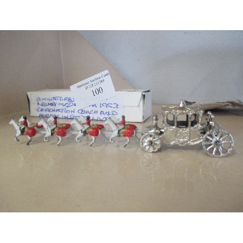 100 - LESNEY SMALL SCALE CORONATION COACH & HORSES