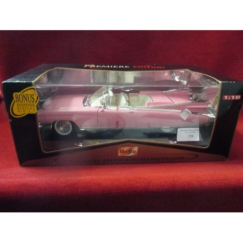 159 - 1959 CADILLAC ELDORADO BIARRITZ IN PINK 1:18 SCALE BY MAISTO