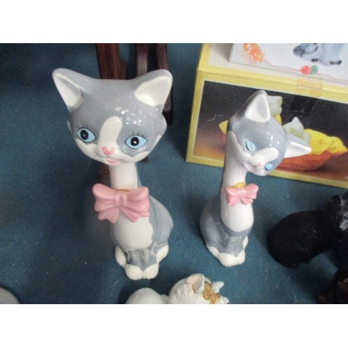 164 - COLLECTION OF CAT FIGURINES