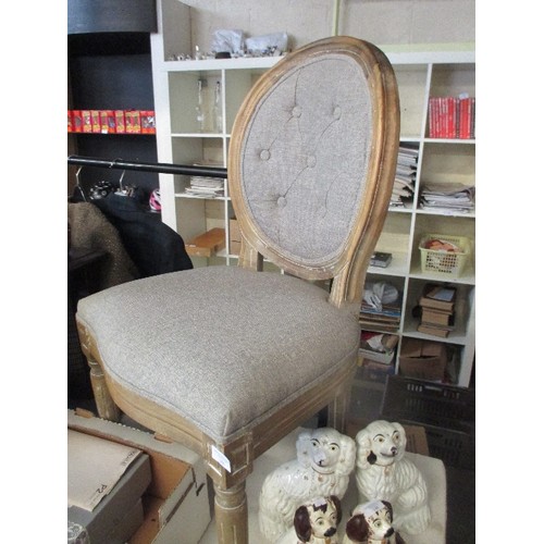 201 - GREY UPHOLSTERED DUNELM CHAIR