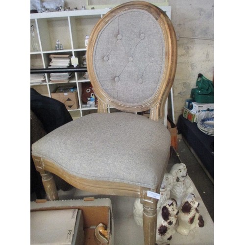 201 - GREY UPHOLSTERED DUNELM CHAIR