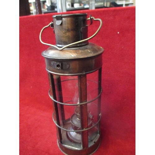 216 - COPPER OIL LANTERN