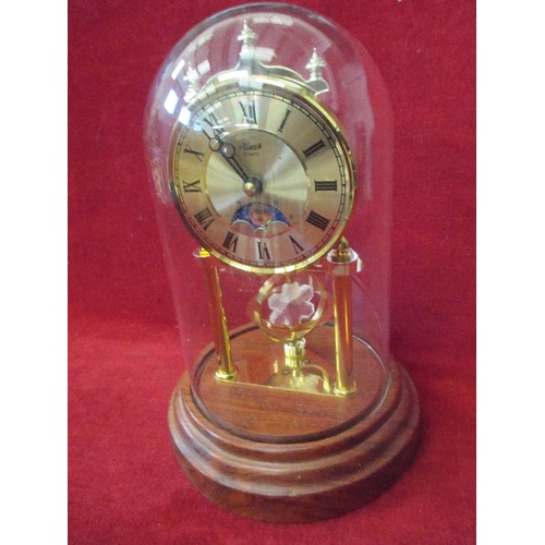 200 - GLASS DOME ANNIVERSARY CLOCK