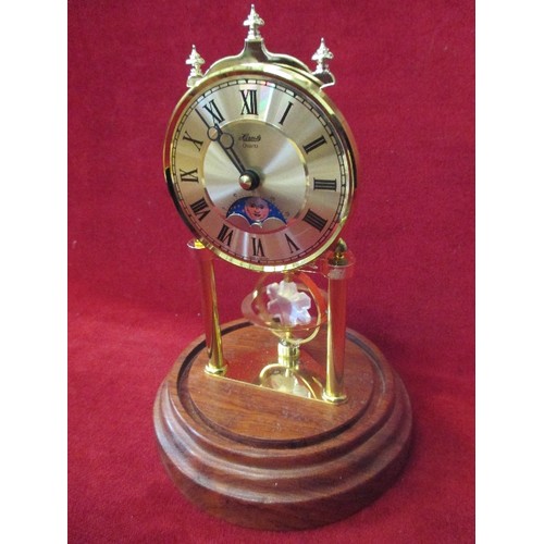 200 - GLASS DOME ANNIVERSARY CLOCK