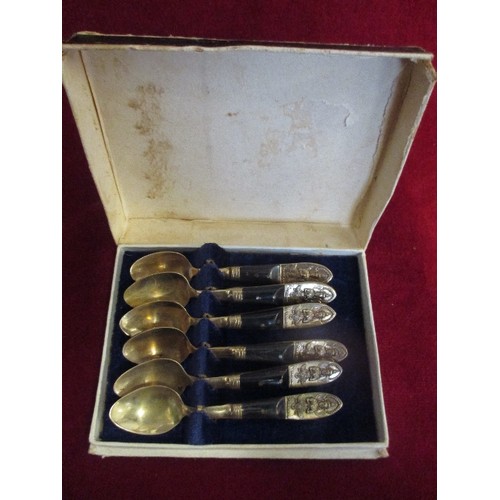 221 - BOXED SET OF THAILAND SUGAR SPOONS