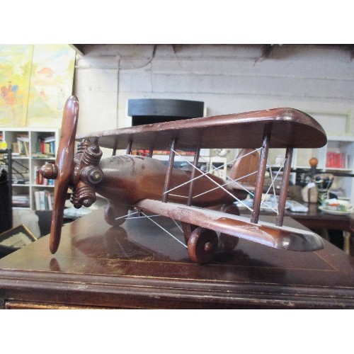 226 - WOODEN BIPLANE ORNAMENT