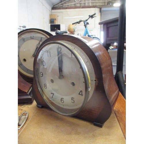 231 - 3 VINTAGE MANTLE CLOCKS WITH KEYS