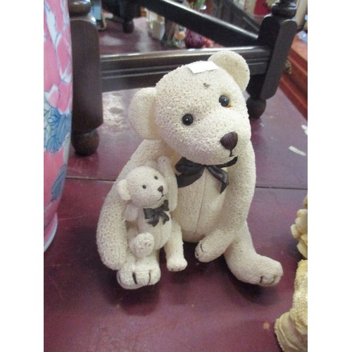 235 - MIXED BEAR & RABBIT RESIN FIGURES