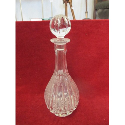 244 - ROYAL DOULTON HEAVY CRYSTAL GLASS DECANTER WITH STOPPER