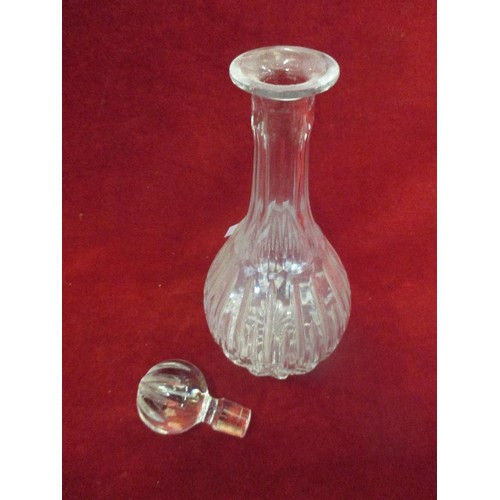 244 - ROYAL DOULTON HEAVY CRYSTAL GLASS DECANTER WITH STOPPER