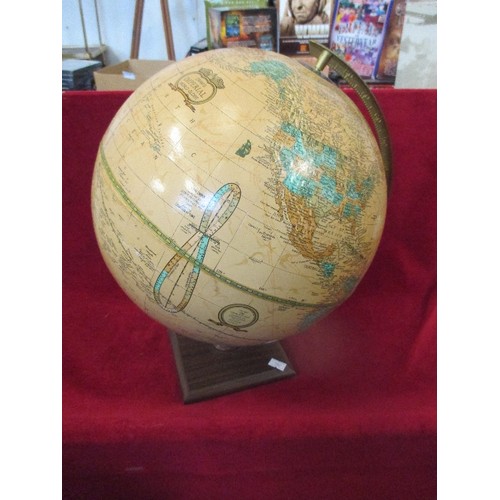 278 - GLOBE ON WOODEN BASE