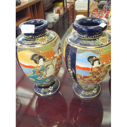 297 - PAIR OF CIRCA 1930'S JAPANESE SATSUMA  VASES