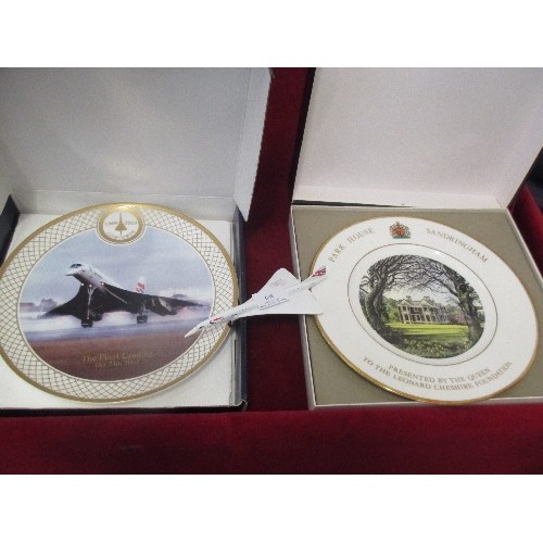 309 - CONCORDE MODEL & COMPTON WOODHOUSE LTD PLATE TO COMMEMORATE FINAL LANDING + WEDGWOOD SANDRINGHAM PLA... 