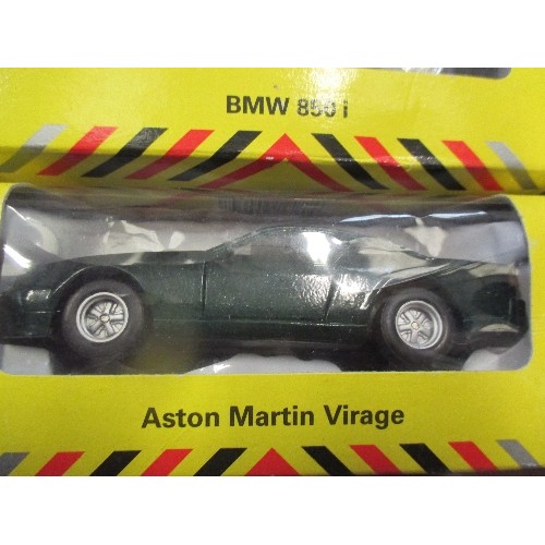 316 - 6 BOXED MODEL SHELL SPORTS CARS INC ASTON MARTIN, BMW, JAGUAR, PORSCHE & LAMBORGHINI DIABLO