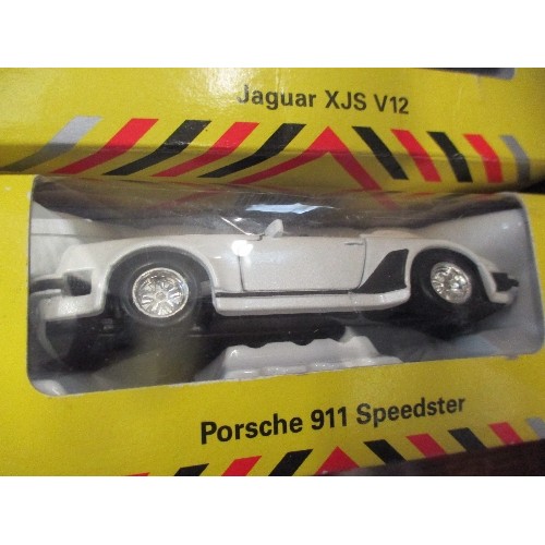 316 - 6 BOXED MODEL SHELL SPORTS CARS INC ASTON MARTIN, BMW, JAGUAR, PORSCHE & LAMBORGHINI DIABLO