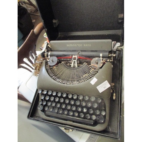 347 - VINTAGE REMINGTON TYPEWRITER IN CASE