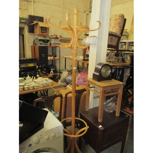 349 - BEECH BENTWOOD COAT AND HAT STAND