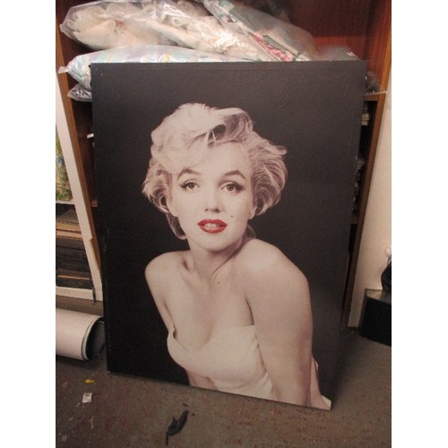 356 - LARGE PRINT ON CANVAS OF MARILYN MONROE