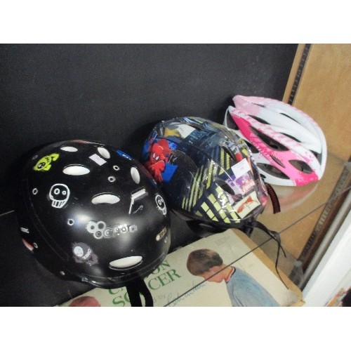 191 - 3 CYCLE HELMETS INCLUDING A MARVEL SUPERHEROES THEMED ONE