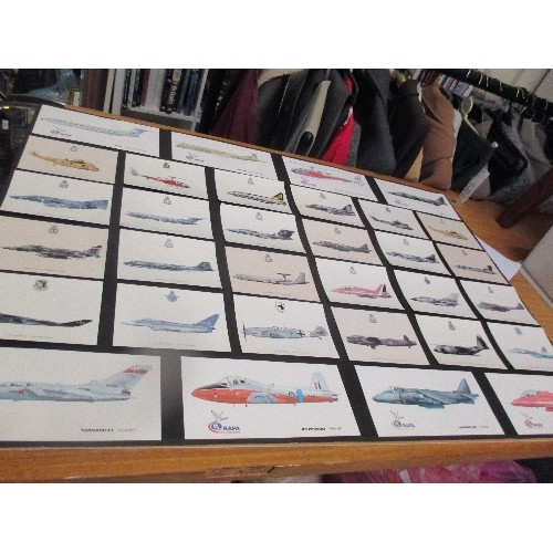 360 - LARGE PICTURE DISPLAY OF FIGHTER AIRCRAFT ON CARD WITH BOARD BACKING - NEEDS GLASS