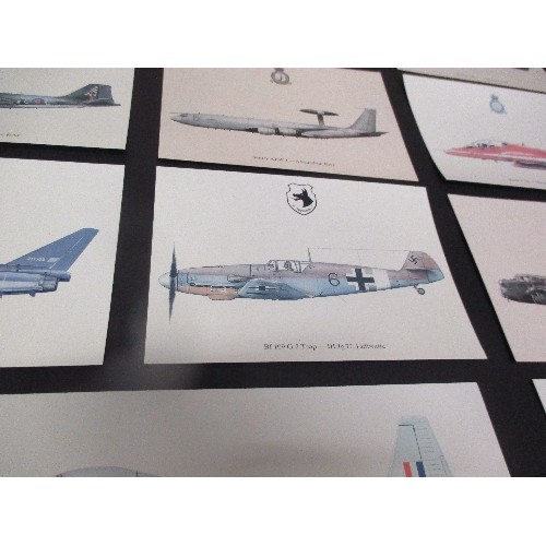 360 - LARGE PICTURE DISPLAY OF FIGHTER AIRCRAFT ON CARD WITH BOARD BACKING - NEEDS GLASS