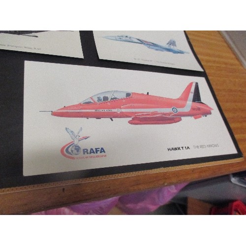 360 - LARGE PICTURE DISPLAY OF FIGHTER AIRCRAFT ON CARD WITH BOARD BACKING - NEEDS GLASS