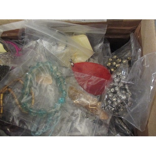 272 - BOX OF COSTUME JEWELLERY