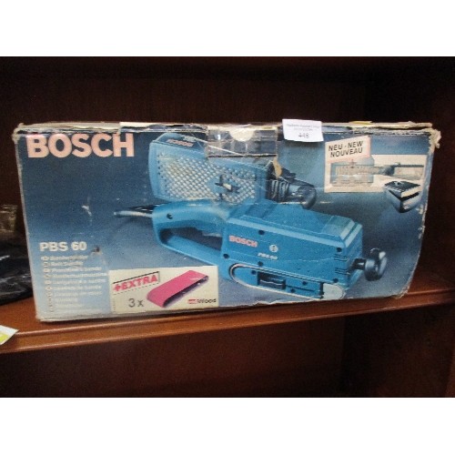 448 - BOSCH PBS 60 BELT SANDER WITH BOX