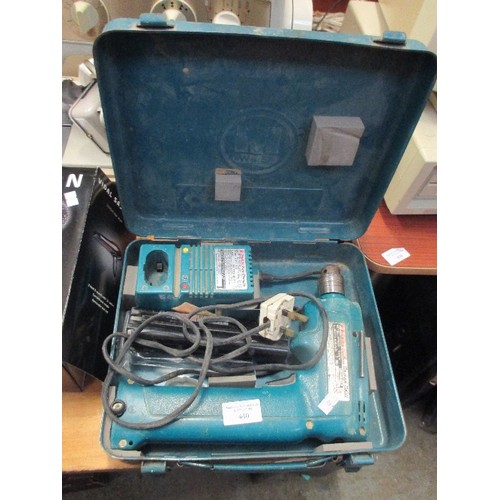 440 - MAKITA CORDLESS DRIVER DRILL WITH FAST CHARGER IN CARRY CASE