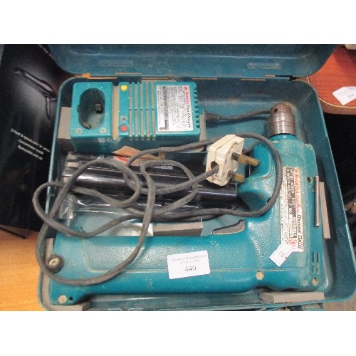 440 - MAKITA CORDLESS DRIVER DRILL WITH FAST CHARGER IN CARRY CASE