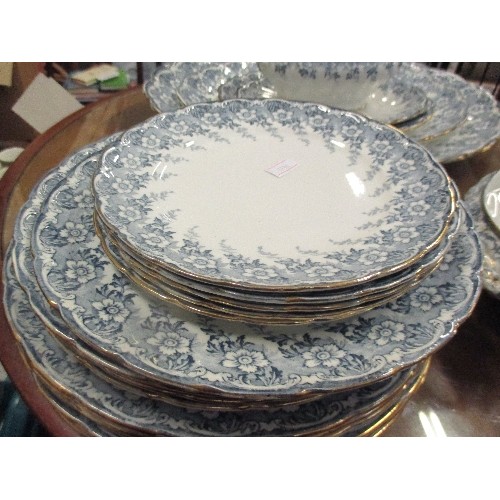 433 - VICTORIAN STAFFORDSHIRE DINNER SERVICE 