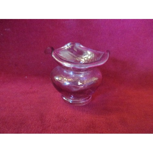 88 - 3 GLASS ITEMS TO INCLUDE VASES & JAR WITH STOPPER