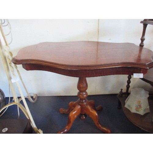 123 - REPRODUCTION TABLE WITH INLAID TOP