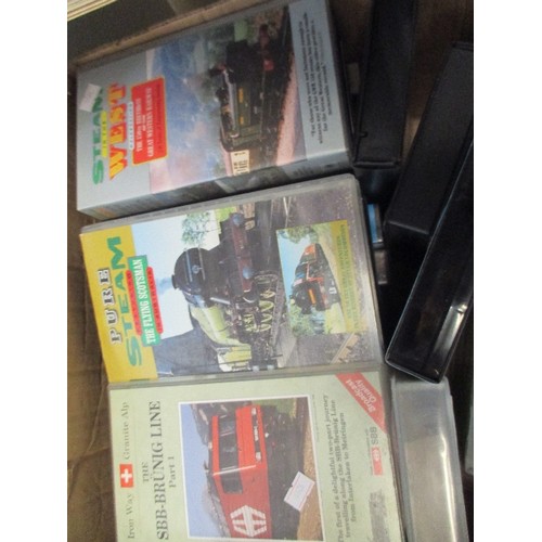 188 - BOX OF TRAIN VIDEOS