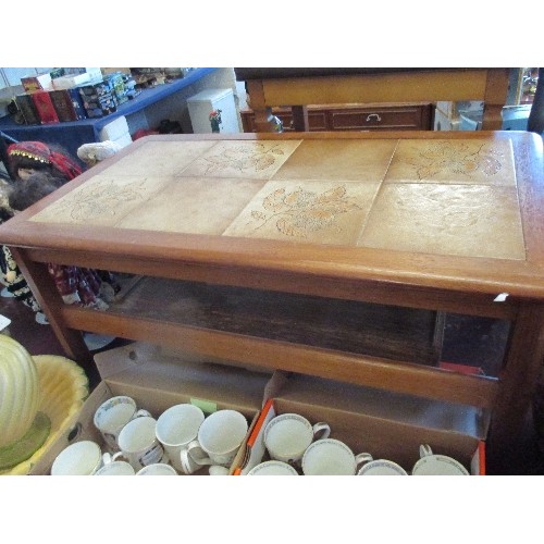 233 - RETRO TILE TOPPED COFFEE TABLE