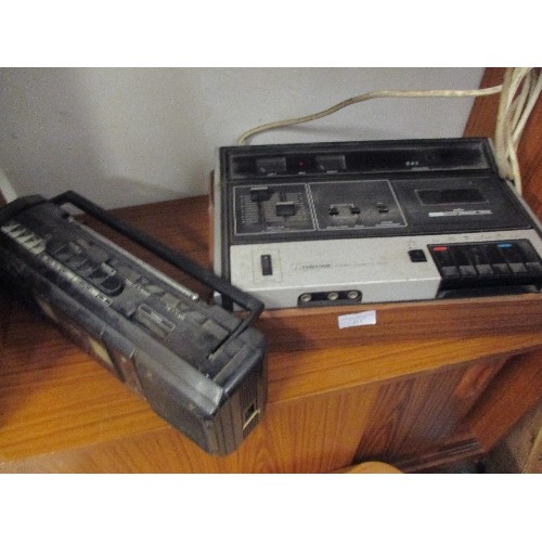 511 - VINTAGE FERGUSON STEREO CASSETTE DECK TOGETHER WITH AN ALBA RADIO CASSETTE REORDER