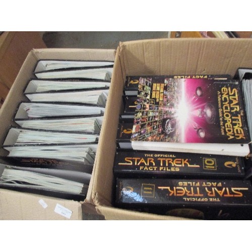 549 - FULL EXTENDED SET OF THE OFFICIAL STAR TREK FILE - 304 ISSUES IN 19 FOLDERS -AS NEW. IN FIRST FOLDER... 