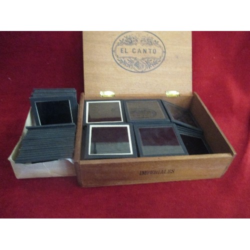 35 - LARGE QUANTITY OF CIRCA 1950S GLASS PHOTOGRAPHIC SLIDES (3 INCH SQUARE) - MEDITERRANEAN SCENES - IN ... 