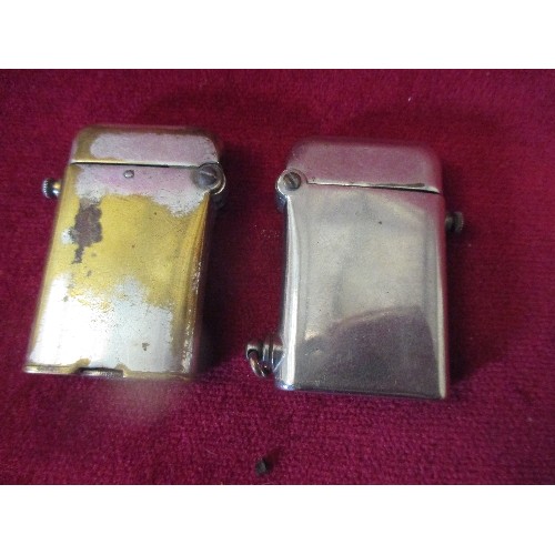 98 - 2 PRE WAR THORENS CIGARETTE LIGHTERS, SINGLE CLAW, MARKED 