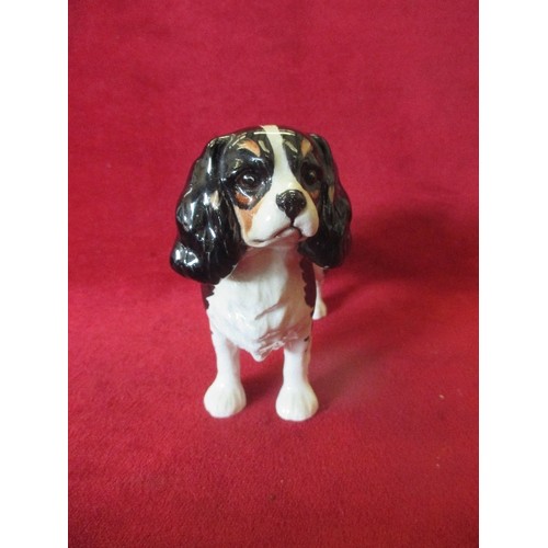 3 - BESWICK KING CHARLES SPANIEL - MARKED TO FEET - 17CM X 14CM