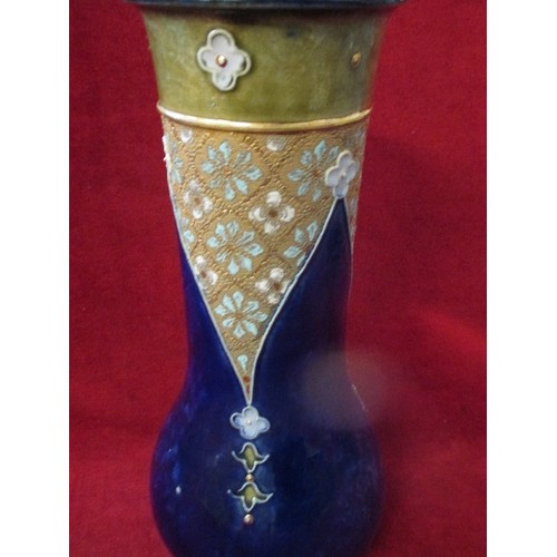 264 - ROYAL DOULTON VASE, IN THE ART NOUVEAU STYLE WITH SLATERS PATENT METHOD OF DECORATION  - INCISED DEC... 