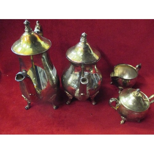 190 - VINTAGE SILVER PLATED TEA AND COFFEE SET - 4 PIECE