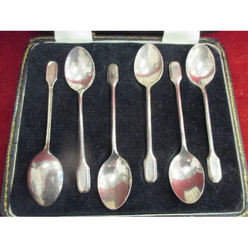 39 - SET OF SILVER COFFEE SPOONS IN FITTED CASE, HALLMARK BIRMINGHAM 1964 - ARTHUR PRICE & CO - 41 GRAMS