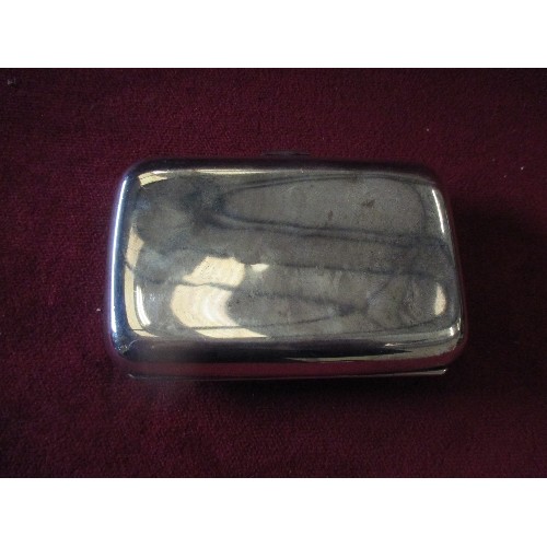 100 - HEAVY STERLING SILVER CIGAR CASE, BIRMINGHAM 1900 GEORGE UNITE & SONS WITH WW1 PERIOD INSCRIPTION AN... 