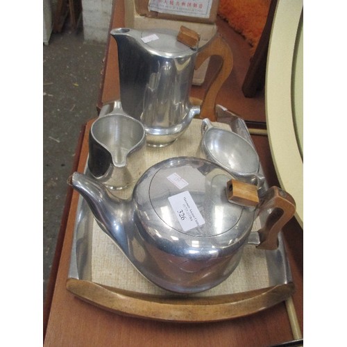 326 - 20TH CENTURY PICQUOT WARE TEA SERVICE ON ORIGINAL TRAY