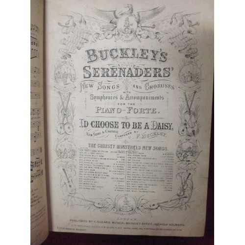 285 - MID VICTORIAN BOUND VOLUME OF SHEET MUSIC INCLUDING MINSTREL SONGS, BOOSEY & CO, LEWIS'S BEAUTIFUL T... 