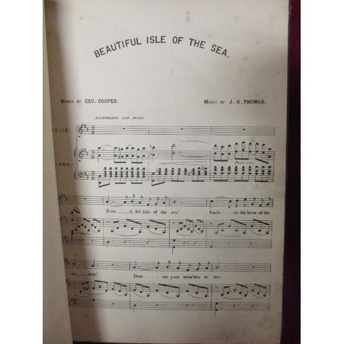 285 - MID VICTORIAN BOUND VOLUME OF SHEET MUSIC INCLUDING MINSTREL SONGS, BOOSEY & CO, LEWIS'S BEAUTIFUL T... 