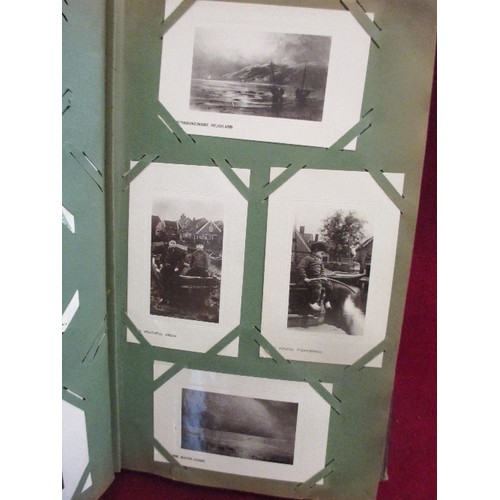 288 - EARLY 20TH CENTURY POSTCARD ALBUM INCLUDING REAL PHOTOGRAPHIC - SOME OF LOCAL INTEREST INCLUDING CAM... 