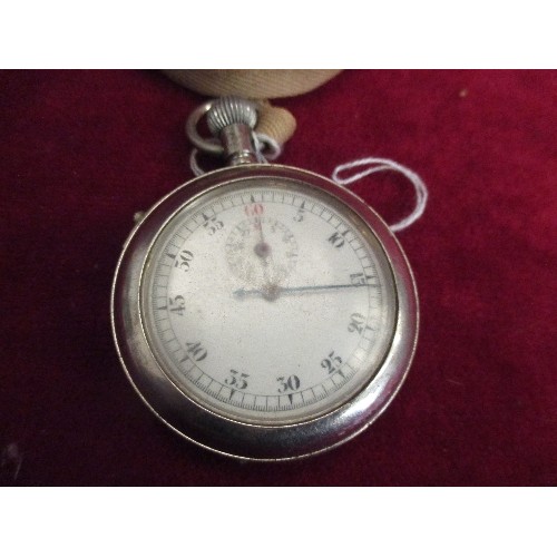 106 - WW2 MILITARY STOPWATCH - SIDEREAL LEMANIA MODEL, BROAD ARROW MARK ON BACK AND 