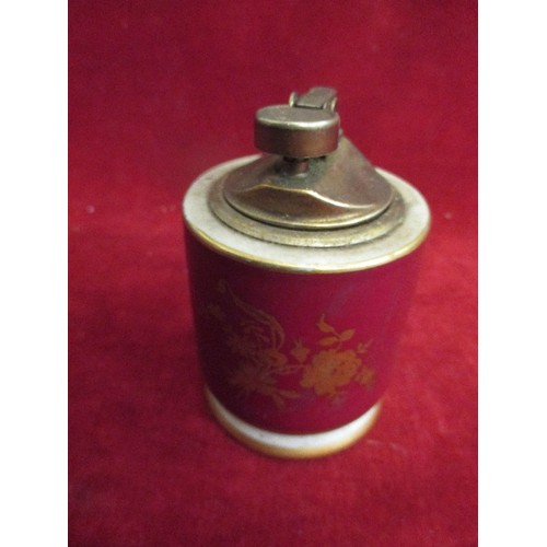 98A - LIMOGES PORCELAIN TABLE LIGHTER